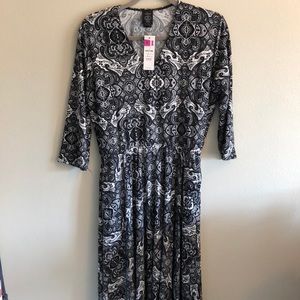 Agnes & Dora black and white paisley Curie dress